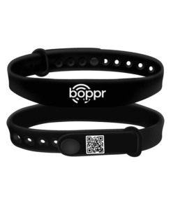 Black Boppr Wristband Business Card